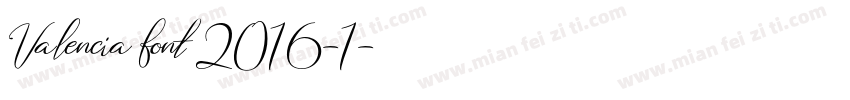 Valencia font 2016-1字体转换